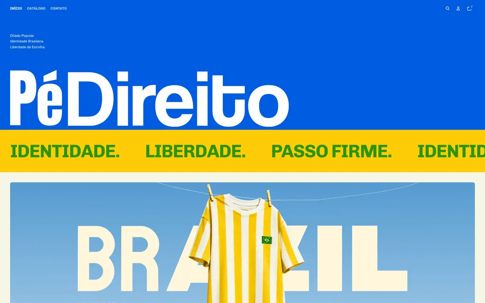 Loja Pé Direito: chinelos com as cores do Brasil e a campanha Identidade, liberdade, passo firme