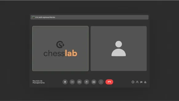 Reunião por vídeo de planejamento com a Chesslab